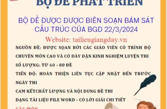 [🆕🇻🇳] Tài Liệu Giảng Dạy – Chuyên đề, đề thi thử tốt nghiệp, giáo án, đề thi-kiểm tra 📚 Top1Learn 📕 BỘ ĐỀ THỬ THPT QG NĂM 2024
BỘ ĐỀ PHÁT TRIỂN ĐƯỢC BIÊN SOẠN BÁM SÁT CẤU TRÚC BGD 22/3
NGUỒN ĐỀ ĐƯỢC BIÊN SOẠN BỞI CÁC GIÁO VIÊN CÓ TRÌNH ĐỘ CHUYÊN MÔN CAO , shares-5✔️ , likes-7❤️️ , date-2024-03-29 19:56:03🇻🇳🇻🇳🇻🇳📰🆕