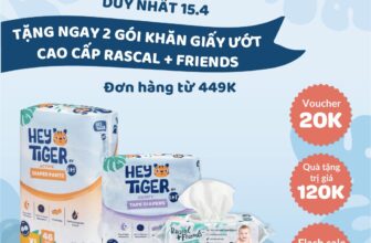 [🆕🇻🇳]  Hey Tiger Vietnam – Tã êm giá mềm thương hiệu đến từ New Zealand 🧑‍🧒❤️️👶⭐️ TẶNG 2 GÓI KHĂN GIẤY ƯỚT CAO CẤP KHI MUA HEY TIGERKhăn giấy ướt Rascal + Friends có công thức 99% từ thiên nhiên, không mùi, không cồn, không hương liệu  , shares-8✔️ , likes-11❤️️ , date-2024-04-14 02:41:37🇻🇳🇻🇳🇻🇳📰🆕