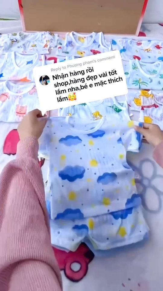 [🆕🇻🇳]  Bảo Châu Chuyên Đồ Bộ Trẻ Em Giá Rẻ  🧑‍🧒❤️️👶⭐️ #SALE HẾT HÔM NAY
 5 bộ chỉ #99k #Miễn_ship toàn quốc
 Chất cotton thoáng mát
 Size: 3-14 ký
 ĐƯỢC KIỂM TRA HÀNG TRƯỚC KHI THANH TOÁN
 , shares-1✔️ , likes-73❤️️ , date-2024-06-24 02:14:18🇻🇳🇻🇳🇻🇳📰🆕