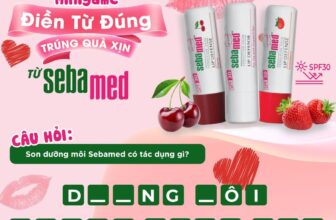 [🆕🇻🇳] Glam Beautique – Chuỗi cửa hàng Chăm sóc sức khỏe và sắc đẹp thuộc AEON Việt Nam 💅💇 Top1Makeup 💕👄  MINI GAME “ĐIỀN TỪ ĐÚNG – TRÚNG QUÀ XỊN”Phần quà: 5 SON DƯỠNG MÔI & CHỐNG NẮNG BẢO VỆ MÔI SEBAMED pH5.5 Hương Cherry nhập khẩu từ Đức.Tháng 8 này, hãy  , shares-60✔️ , likes-90❤️️ , date-2024-08-28 00:30:10🇻🇳🇻🇳🇻🇳📰🆕