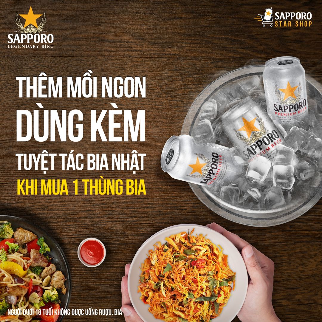 [🆕🇻🇳] Sapporo Vietnam 🍻 Top1Drink 🥂 Thêm mồi ngon dùng kèm tuyệt tác bia Nhật! 

Không cần vượt ngàn chông gai, kho báu mang tên Tuyệt tác bia Nhật Sapporo Premium vẫn sẽ đến bên anh em chỉ q , shares-1✔️ , likes-10❤️️ , date-2024-08-28 00:00:08🇻🇳🇻🇳🇻🇳📰🆕