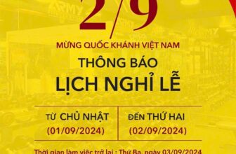 [🆕🇻🇳] Army Fitness & Yoga – Trung tâm thể dục thể thao cao cấp 🏋️ Top1Gym 💪 THÔNG BÁO NGHỈ LỄ QUỐC KHÁNH 02/09
Quý hội viên, khách hàng thân mến!
Army Fitness xin trân trọng thông báo lịch nghỉ lễ Quốc Khánh 02/09/2024 như sau:
T , shares-0✔️ , likes-2❤️️ , date-2024-08-26 01:35:47🇻🇳🇻🇳🇻🇳📰🆕