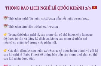 [🆕🇻🇳]  Baby Finest Vietnam – The first professional breastmilk freeze-drying service in Vietnam 🧑‍🧒❤️️👶⭐️ Baby Finest thông báo lịch nghỉ Lễ Quốc Khánh 02/09/2024Thời gian nghỉ: Từ ngày 31/08/2024 đến hết ngày 03/09/2024.Thời gian làm việc trở lại: 04/09 , shares-1✔️ , likes-6❤️️ , date-2024-08-24 16:22:22🇻🇳🇻🇳🇻🇳📰🆕