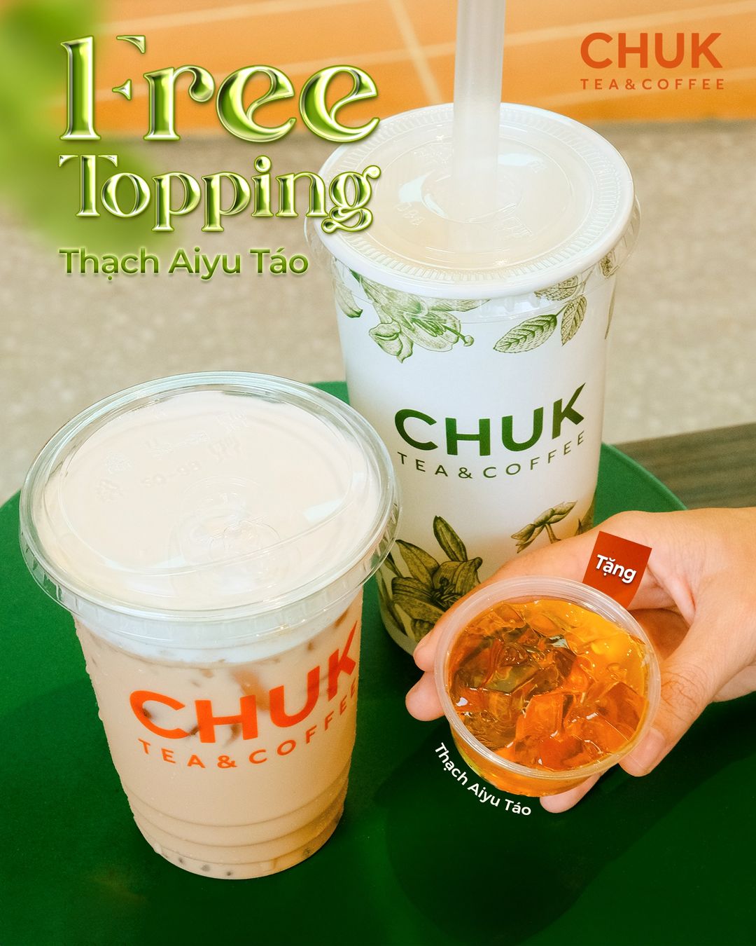 [☕️🇻🇳] Chuk Tea – Coffee 🥤 Top1Coffee ☕️ CHIÊU ĐÃI TOPPING LINH ĐÌNH“Phú nhị đại” Chuk Heritage tặng bạn Thạch Aiyu Táo khi mua bất kỳ sản phẩm nào size M hoặc L tại c , shares-0✔️ , likes-182❤️️ , date-2024-08-28 16:31:58🇻🇳🇻🇳🇻🇳📰🆕