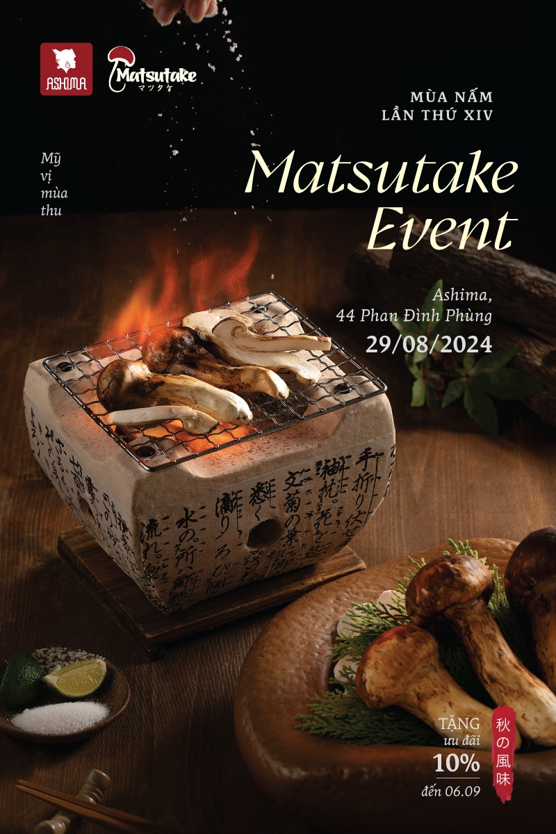 [🆕🇻🇳] ASHIMA MUSHROOM HOTPOT là chuỗi nhà hàng LẨU NẤM THIÊN NHIÊN 🍔 Top1Food 🍜 [HN] Sự kiện đón chào Mùa nấm Matsutake thứ XIV 
 ASHIMA PHAN ĐÌNH PHÙNG – 19H00 NGÀY 29/08 

Mỗi năm duy nhất một lần khi tiết Thu sang, Ashima và tất cả  , shares-4✔️ , likes-8❤️️ , date-2024-08-26 02:26:58🇻🇳🇻🇳🇻🇳📰🆕