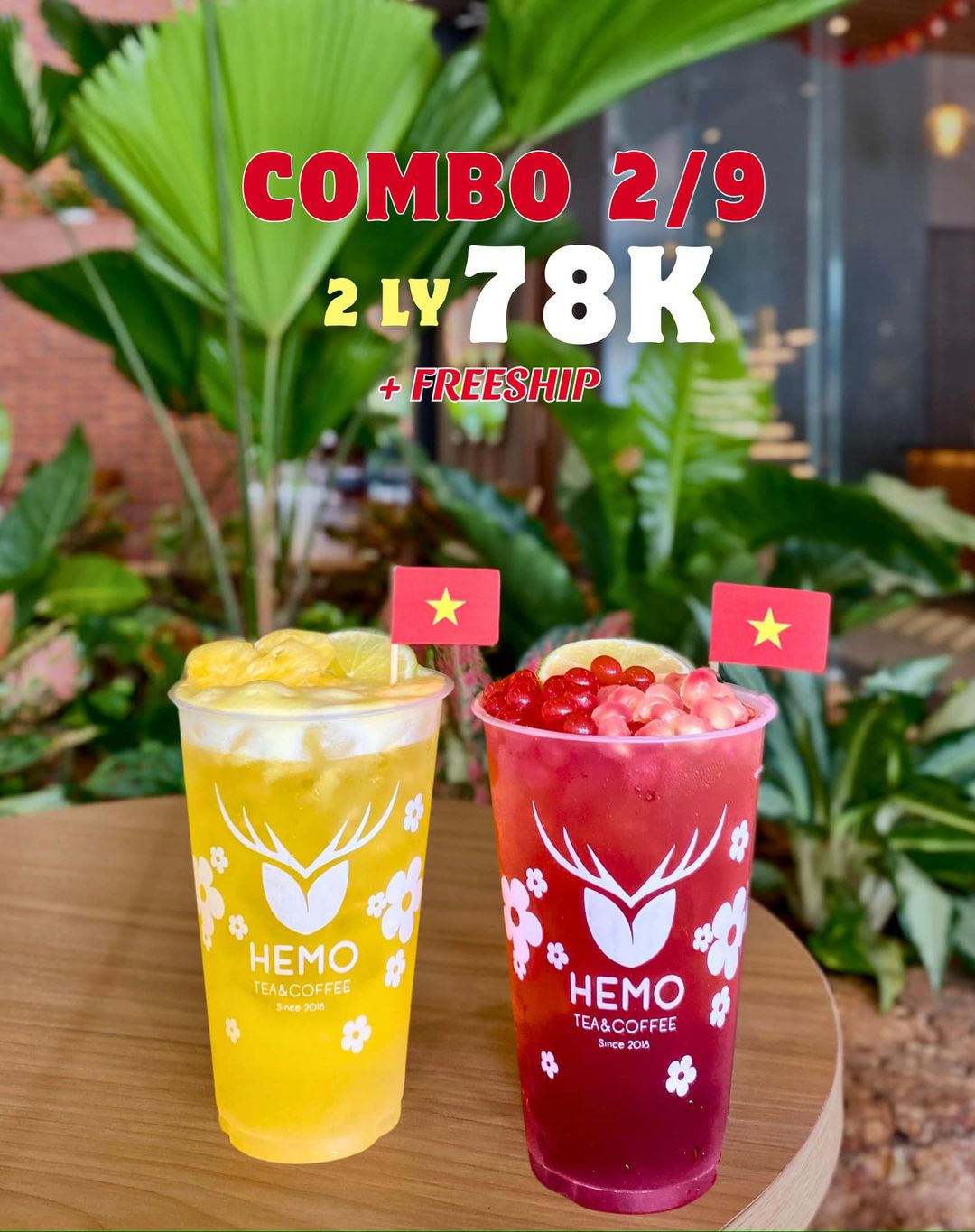 [☕️🇻🇳] Hemo Coffee – Bến Tre 🥤 Top1Coffee ☕️ Chiếc Combo cho mùa Lễ 2/9 siêu tiết kiệm
Chỉ 78k + Freeship (Nước ép thơm + Trà Lựu Nhài)
————————
𝐇𝐞𝐦𝐨 𝐂𝐨𝐟𝐟𝐞𝐞
Hotline:  , shares-0✔️ , likes-8❤️️ , date-2024-08-27 15:37:37🇻🇳🇻🇳🇻🇳📰🆕