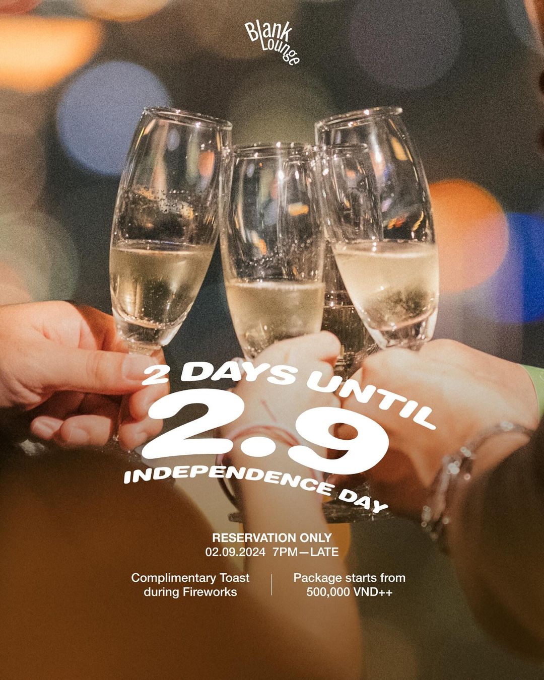 [☕️🇻🇳] Blank Lounge 🥤 Top1Coffee ☕️ Friendly reminder:
Blank Lounge  02/09/2024
Fireworks  1 Free shot  DJ Yosei *Blank will be open during the National Holida , shares-1✔️ , likes-2❤️️ , date-2024-08-30 18:55:35🇻🇳🇻🇳🇻🇳📰🆕