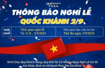 [🆕🇻🇳] ULA Namaste YOGA -Thanh Hóa 🧘 Top1Yoga 🤸🏻‍♀️ Thông báo Nghỉ lễ Quốc Khánh 2/9.
Ula Namaste Yoga thông báo lịch nghỉ lễ:
Thời gian nghỉ từ 31/8 đến hết 3/9/2024
Thời gian làm việc trở lại: Thứ Tư ng , shares-0✔️ , likes-0❤️️ , date-2024-08-30 17:31:22🇻🇳🇻🇳🇻🇳📰🆕