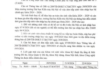[🆕🇻🇳] Trường Đại học Kiến trúc Hà Nội-HAU ♥️️ Top1Index 📚  Do ảnh hưởng mưa bão đến sớm, để đảm bảo an toàn cho SV 2024 nhập học, Nhà trường điều chỉnh lịch nhập học như hình dướiCác bạn lưu ý:
+Đối với sinh vi , shares-25✔️ , likes-976❤️️ , date-2024-09-05 15:35:25🇻🇳🇻🇳🇻🇳📰🆕