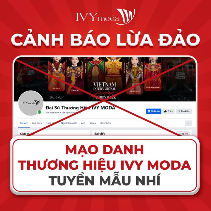 [👗🇻🇳] IVY moda – Chuỗi thương hiệu thời trang công sở 👕 Top1Fashion 👗 – 🚨 CẢNH BÁO LỪA ĐẢO – MẠO DANH THƯƠNG HIỆU IVY MODA TUYỂN MẪU KID🚨



IVY mo …