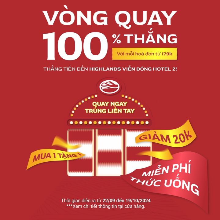 [☕️🇻🇳] Highlands Coffee – THƯƠNG HIỆU BẮT NGUỒN TỪ CÀ PHÊ VIỆT NAM ☕️ Top1Coffee 🥤 – VÒNG QUAY 100% THẮNG, THẲNG TIẾN ĐẾN HIGHLANDS VIỄN ĐÔNG HOTEL 2!🌊Ở Nha Tra …