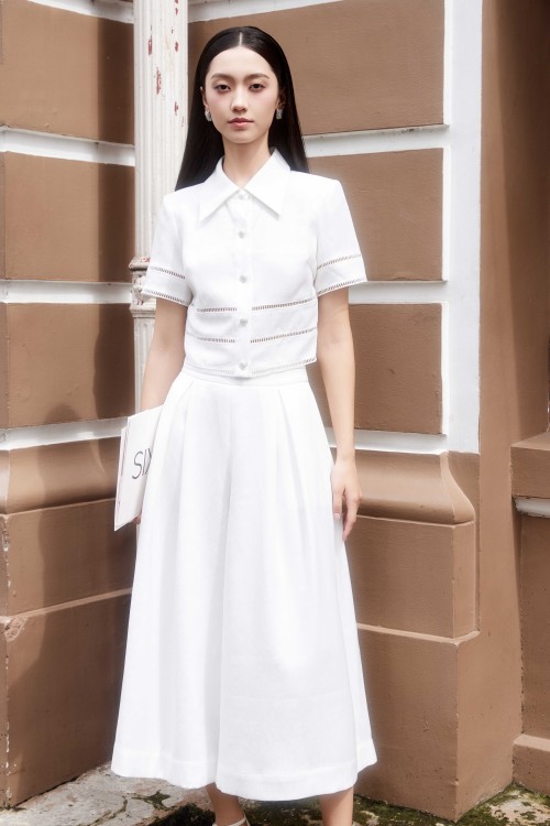[🛒🇻🇳]Áo nữ – White Cropped Woven Blouse – , SKU – – sixdo.vn 🇻🇳🛒Top1Shop🛒 🇻🇳Top1Vietnam🇻🇳 🛍🛒🇻🇳