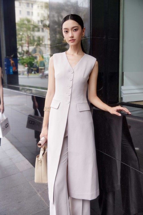 [🛒🇻🇳]Áo Vest nữ – Beige Raw Long Waistcoat – , SKU – – sixdo.vn 🇻🇳🛒Top1Shop🛒 🇻🇳Top1Vietnam🇻🇳 🛍🛒🇻🇳