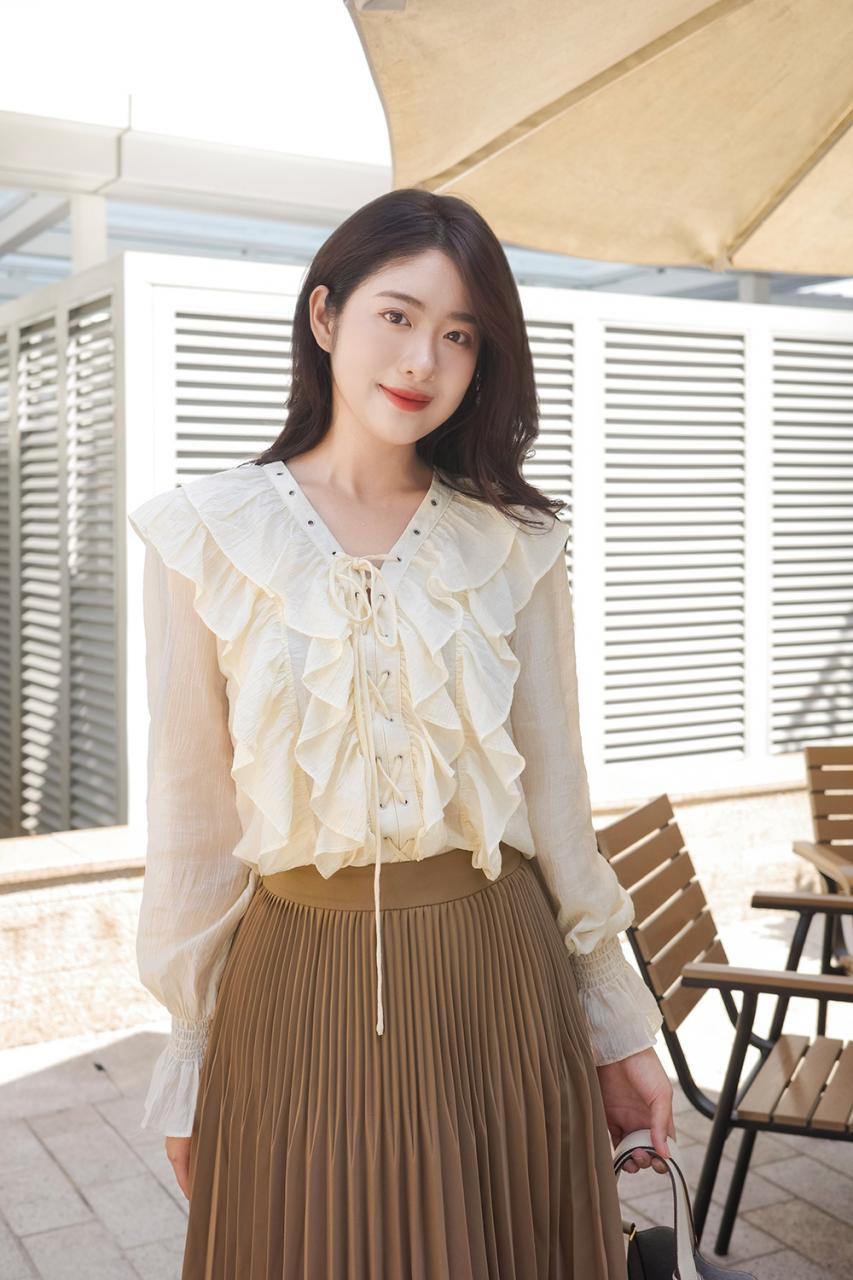 [🛒🇻🇳]Áo kiểu blouse nữ viền bèo đan dây – K&K Fashion , SKU – ASM20-34 – kkfashion.vn 🇻🇳🛒Top1Shop🛒 🇻🇳Top1Vietnam🇻🇳 🛍🛒🇻🇳