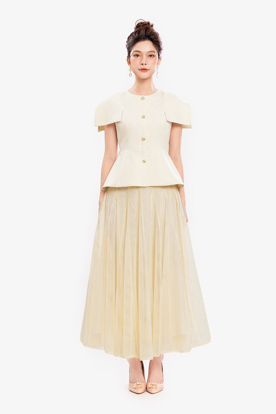 [🛒🇻🇳]Chân váy lưới dáng dài xòe màu be – K&K Fashion , SKU – CV08-31 – kkfashion.vn 🇻🇳🛒Top1Shop🛒 🇻🇳Top1Vietnam🇻🇳 🛍🛒🇻🇳