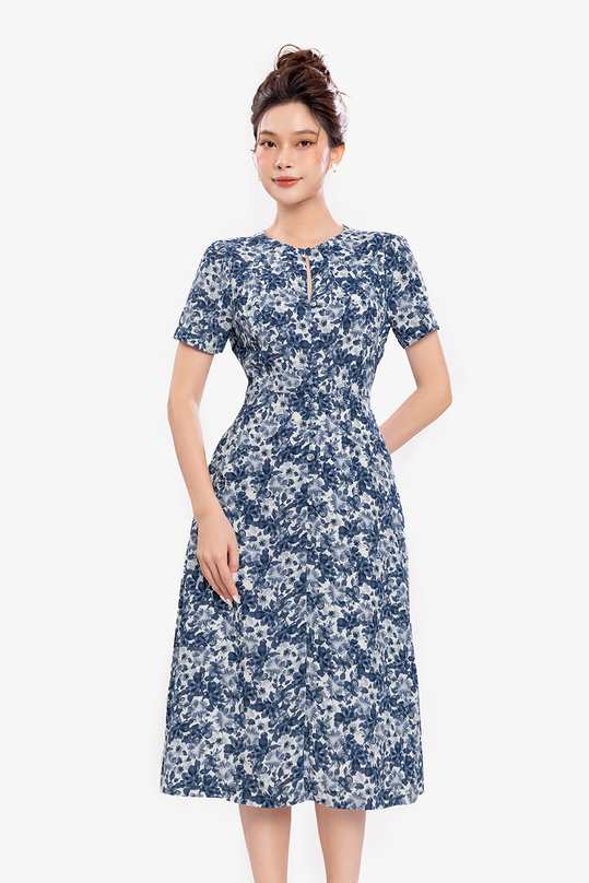 [🛒🇻🇳]Đầm hoa dáng chữ A phối nút – K&K Fashion , SKU – KK171-30 – kkfashion.vn 🇻🇳🛒Top1Shop🛒 🇻🇳Top1Vietnam🇻🇳 🛍🛒🇻🇳