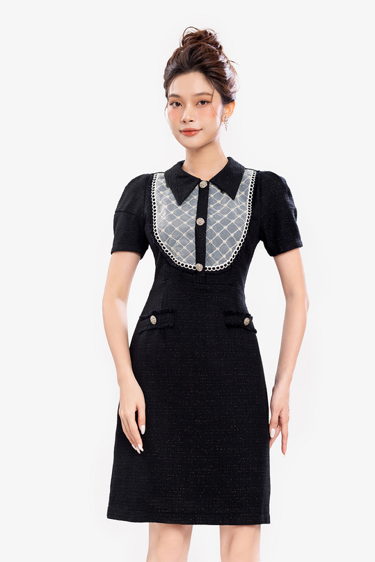[🛒🇻🇳]Đầm tweed chữ A dự tiệc màu đen – K&K Fashion , SKU – KK171-20 – kkfashion.vn 🇻🇳🛒Top1Shop🛒 🇻🇳Top1Vietnam🇻🇳 🛍🛒🇻🇳