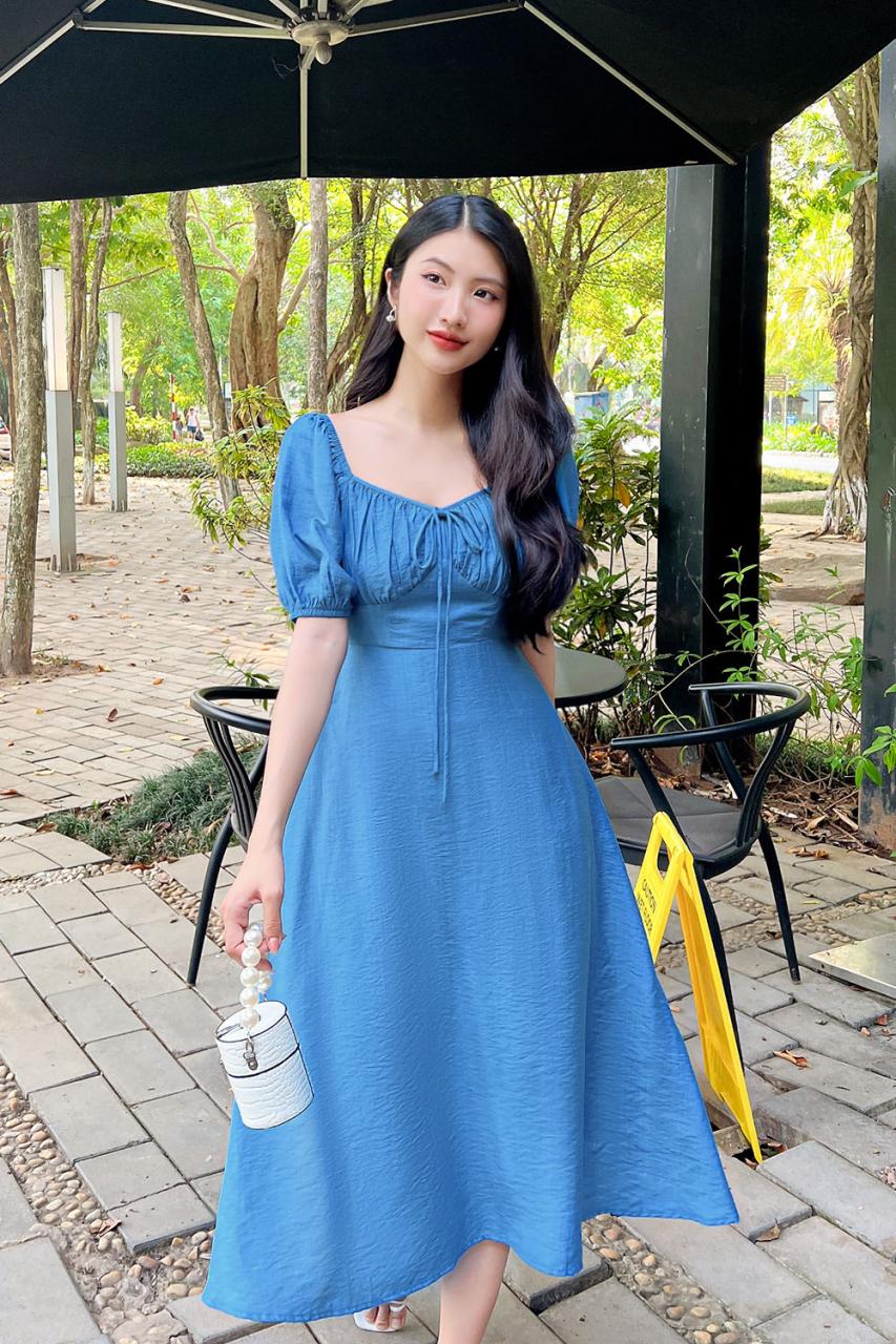 [🛒🇻🇳]Đầm xòe tay lửng cổ thuyền nhún ngực – K&K Fashion , SKU – KK164-34 – kkfashion.vn 🇻🇳🛒Top1Shop🛒 🇻🇳Top1Vietnam🇻🇳 🛍🛒🇻🇳