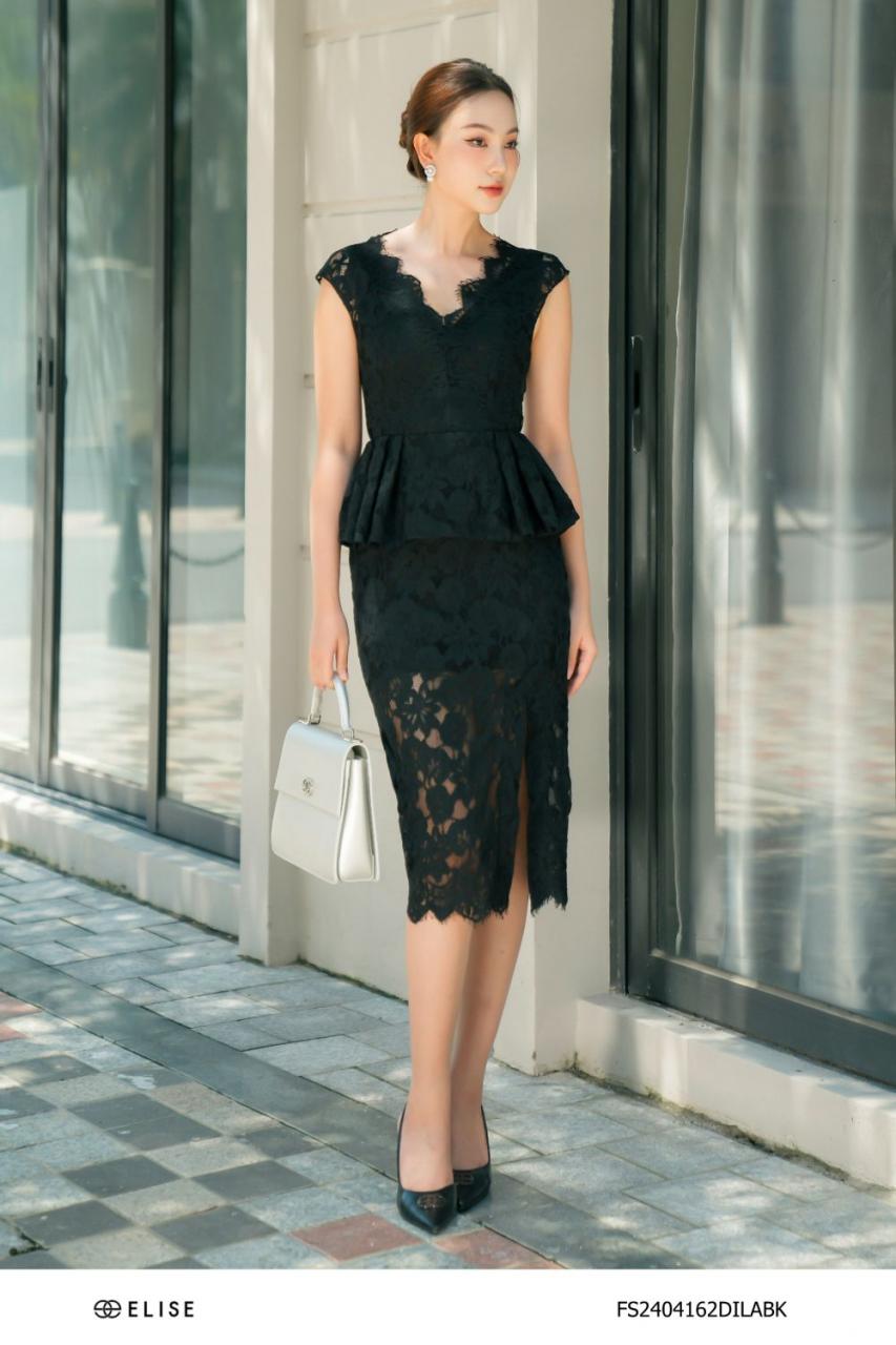 [🛒🇻🇳]ĐẦM REN HOA ĐEN PEPLUM ĐAI EO – , SKU – FS2404162DILABK – elise.vn 🇻🇳🛒Top1Shop🛒 🇻🇳Top1Vietnam🇻🇳 🛍🛒🇻🇳