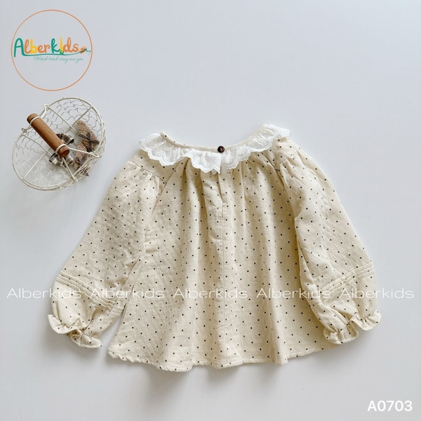 [🛒🇻🇳]Áo bé gái họa tiết chấm bi A0703 – AlberKids , SKU – A0703-90 – alberkids.vn 🇻🇳🛒Top1Shop🛒 🇻🇳Top1Vietnam🇻🇳 🛍🛒🇻🇳
