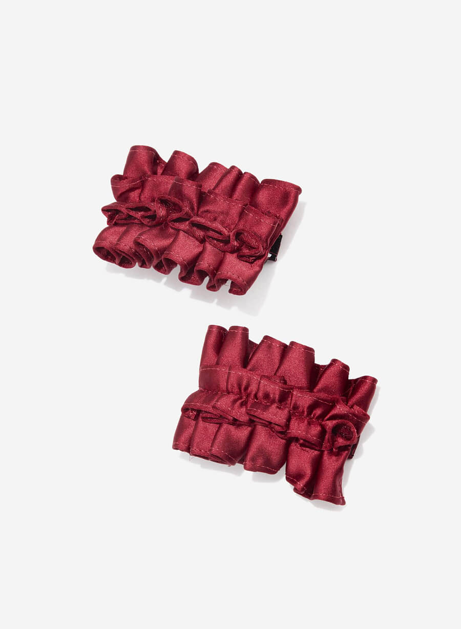 Kẹp quai trang trí BALLERINA RUFFLES CLIP - ACC 0001 - Màu đỏ Vascara