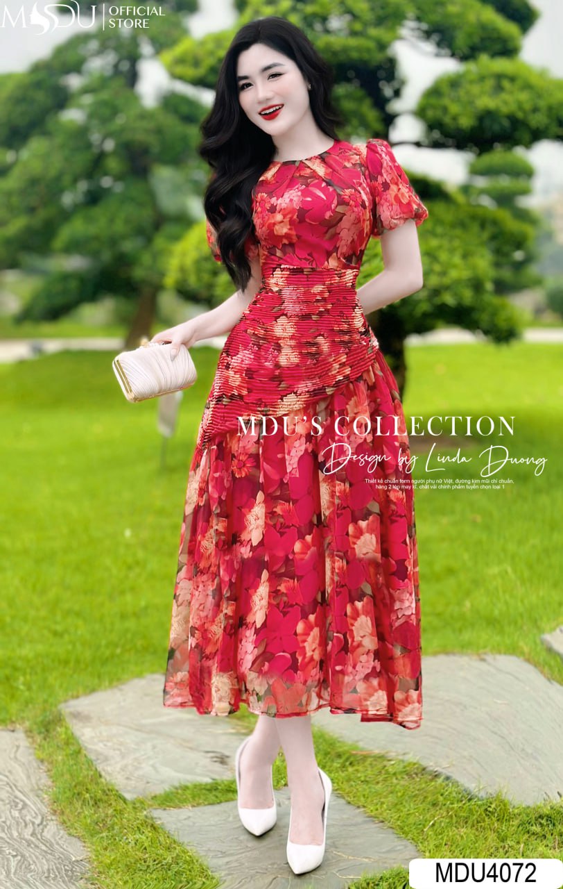 [🛒🇻🇳]Váy Thiết Kế MDU4072 Hoạ Tiết 5D Tay Bồng Cổ Tròn Điểm Nhấn Ly Bụng ( Thiết Kế 12 Màu Độc Quyền Từ MDU Fashion) – , SKU – – mdufashion.com 🇻🇳🛒Top1Shop🛒 🇻🇳Top1Vietnam🇻🇳 🛍🛒🇻🇳