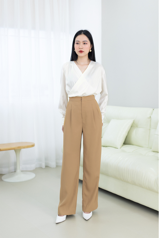 [🛒🇻🇳]Quần suông công sở nữ màu kem – K&K Fashion , SKU – QCS05-26 – kkfashion.vn 🇻🇳🛒Top1Shop🛒 🇻🇳Top1Vietnam🇻🇳 🛍🛒🇻🇳