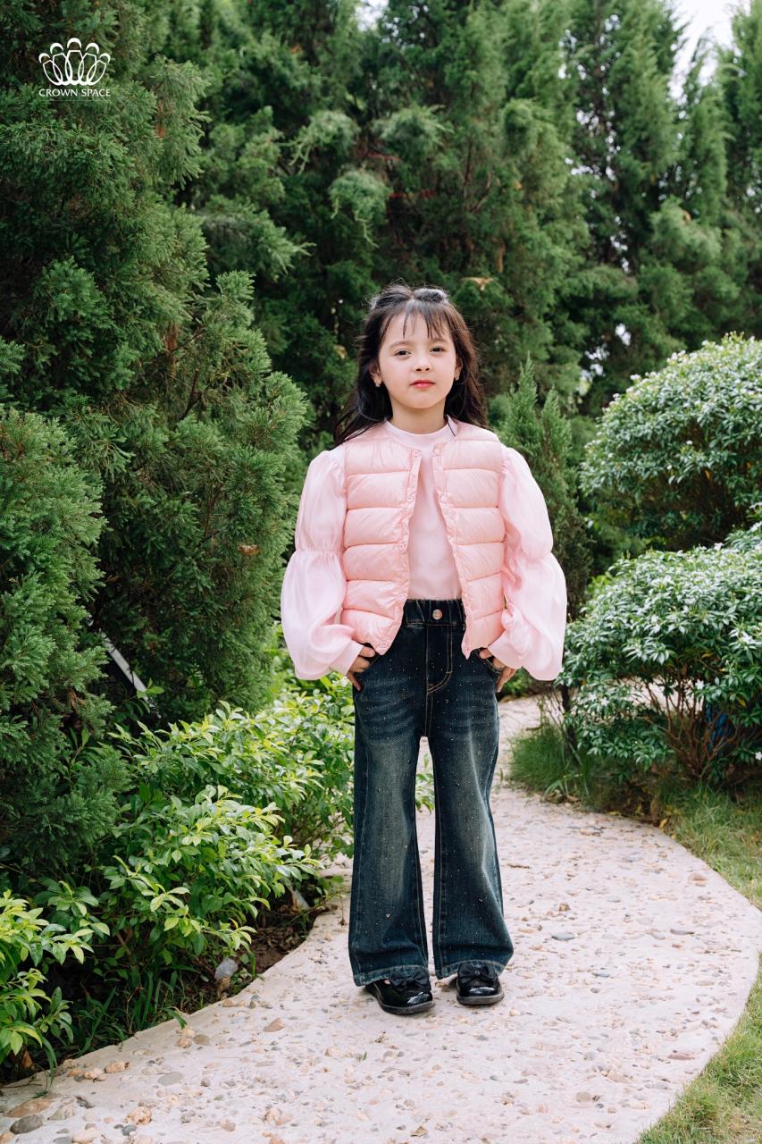 [🛒🇻🇳]Áo Phao Gile Cho Bé Màu Hồng Trần Bông Cao Cấp Chính Hãng Crown Space CKGS5341401 Giữ Ấm Đi Chơi Đi Học Cho Bé Gái (11kg – 21kg) – Crown Space , SKU – CKGS5341401.P.2 – crownspace.vn 🇻🇳🛒Top1Shop🛒 🇻🇳Top1Vietnam🇻🇳 🛍🛒🇻🇳