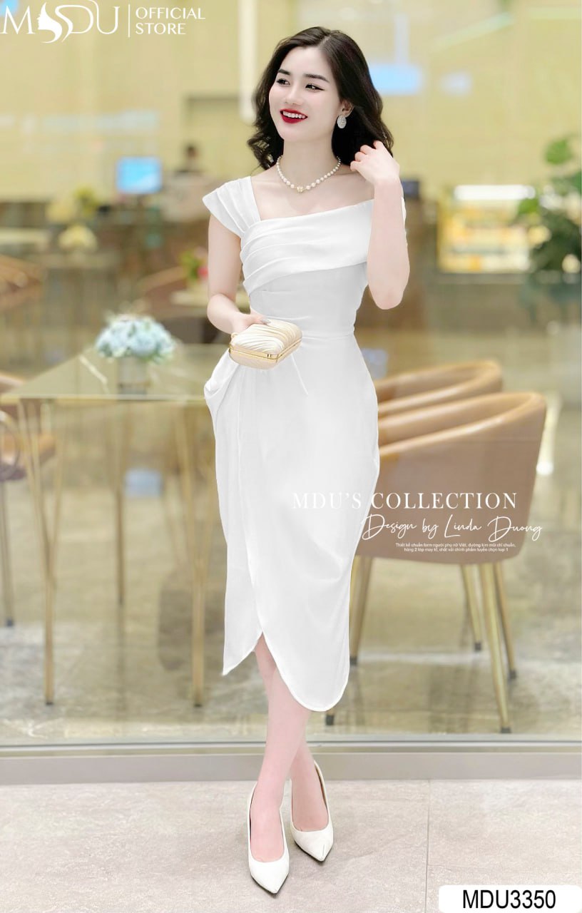 [🛒🇻🇳]Váy Thiết Kế MDU3350 – Màu Trắng Tinh Khôi Cổ Cách Điệu Thanh Lịch – , SKU – – mdufashion.com 🇻🇳🛒Top1Shop🛒 🇻🇳Top1Vietnam🇻🇳 🛍🛒🇻🇳