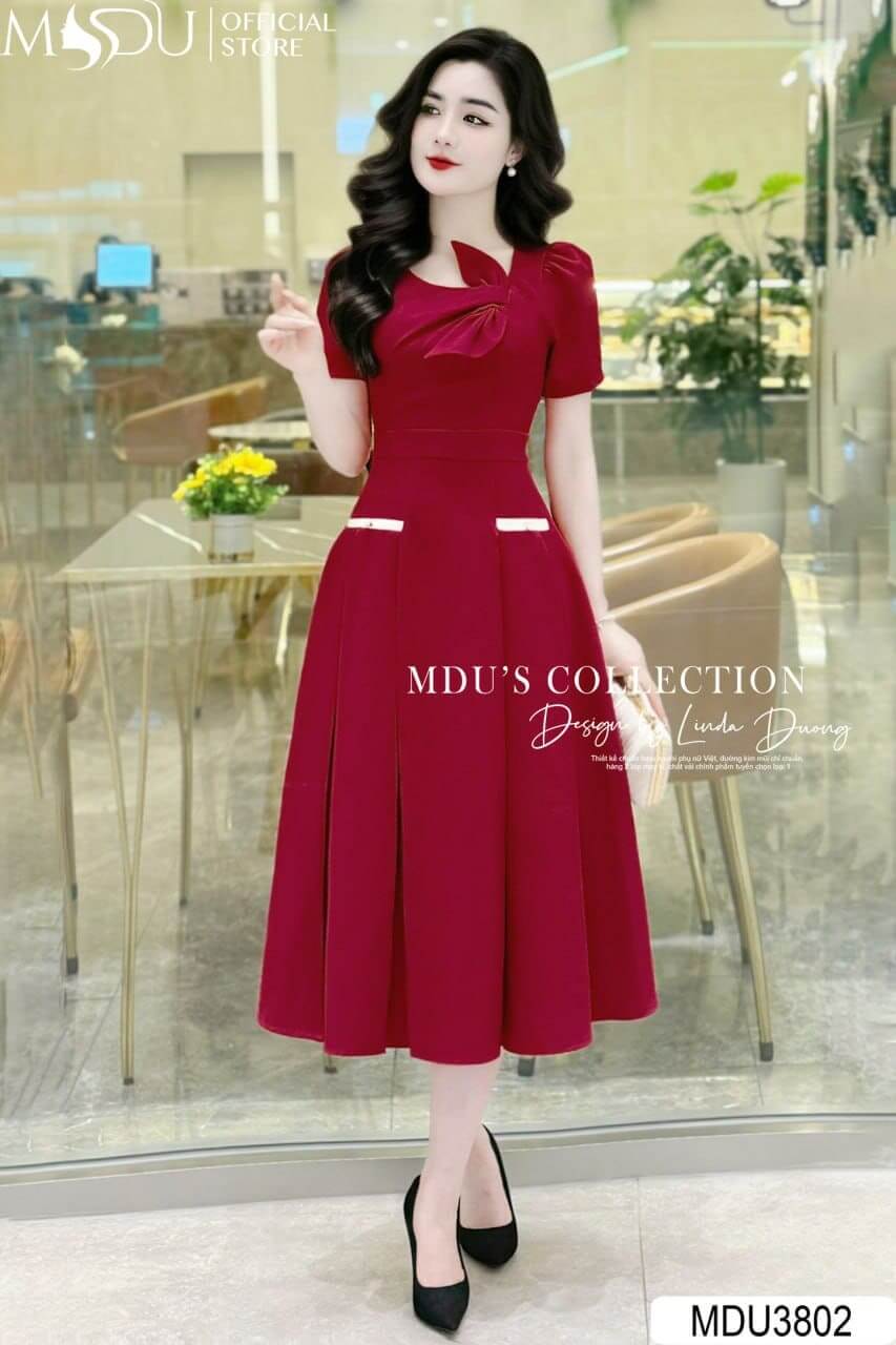 [🛒🇻🇳]Váy Thiết Kế MDU3802 Nơ Đính Ở Cổ – , SKU – – mdufashion.com 🇻🇳🛒Top1Shop🛒 🇻🇳Top1Vietnam🇻🇳 🛍🛒🇻🇳