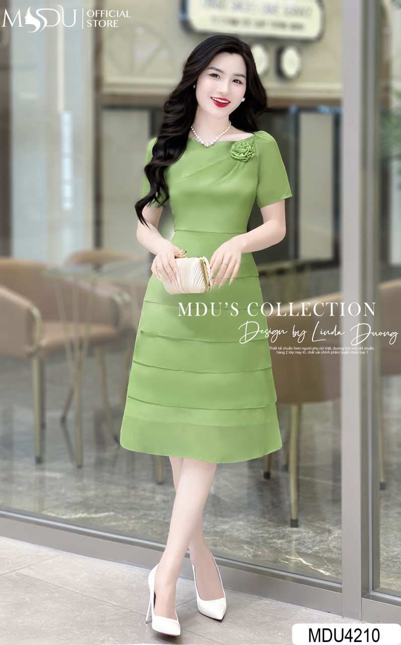 [🛒🇻🇳]Váy Đầm Công Sở MDU4210: Màu Xanh Dáng Váy Tầng Đinh Hoa Tinh Tế – , SKU – MDU4210 – mdufashion.com 🇻🇳🛒Top1Shop🛒 🇻🇳Top1Vietnam🇻🇳 🛍🛒🇻🇳