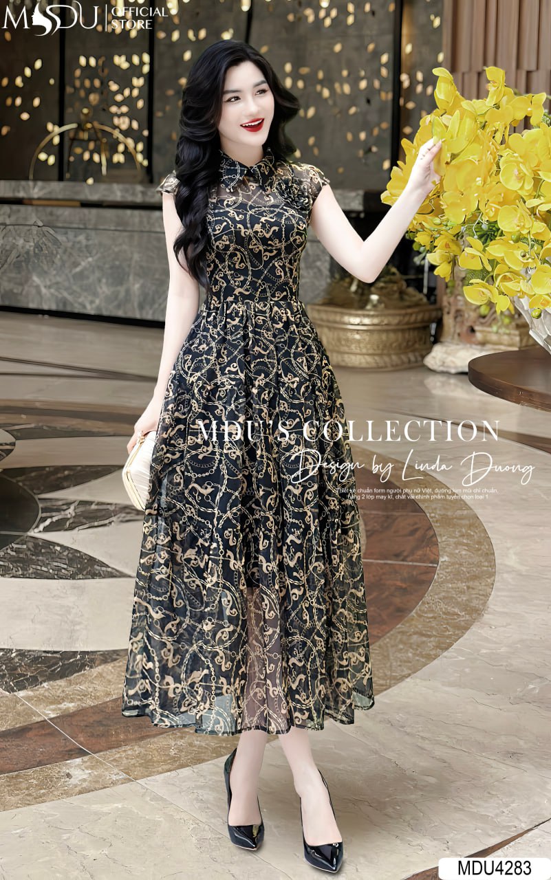 [🛒🇻🇳]Váy Thiết Kế MDU4283 – Màu Đen Sang Chảnh Dáng Xòe Nhẹ Phối Hoạ Tiết Thanh Lịch Cuốn Hút – , SKU – – mdufashion.com 🇻🇳🛒Top1Shop🛒 🇻🇳Top1Vietnam🇻🇳 🛍🛒🇻🇳