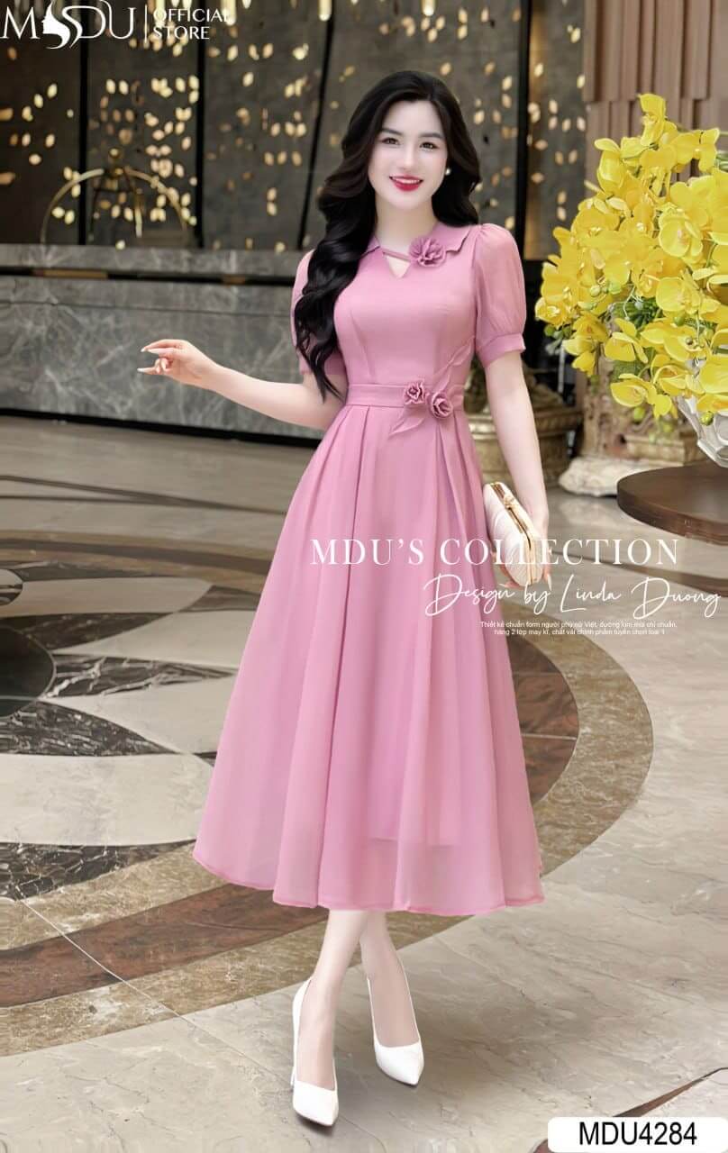 [🛒🇻🇳]Váy Thiết Kế MDU4284 Cài Hoa Thanh Lịch – , SKU – – mdufashion.com 🇻🇳🛒Top1Shop🛒 🇻🇳Top1Vietnam🇻🇳 🛍🛒🇻🇳