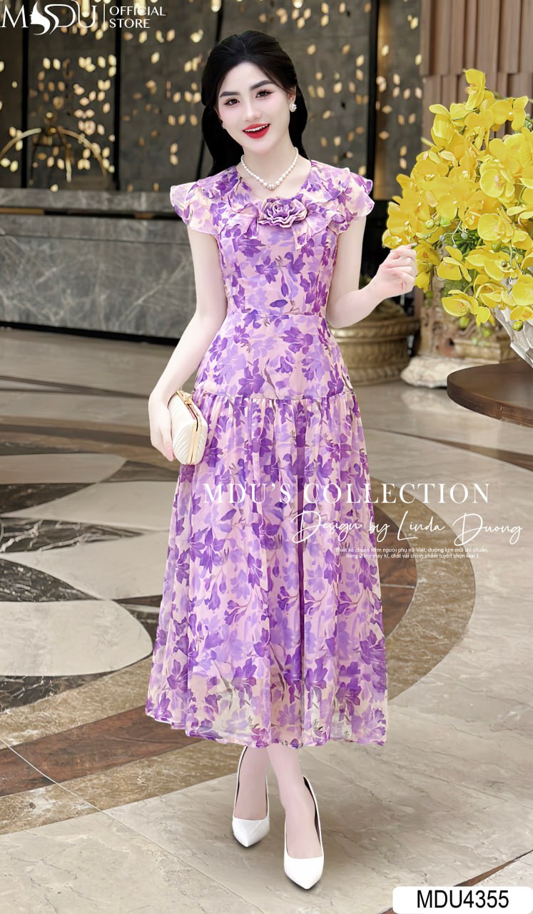 [🛒🇻🇳]Váy Thiết Kế MDU4355 – Dáng Dài Màu Tím Thanh Lịch Đính Hoa Ở Cổ Cách Điệu – , SKU – – mdufashion.com 🇻🇳🛒Top1Shop🛒 🇻🇳Top1Vietnam🇻🇳 🛍🛒🇻🇳