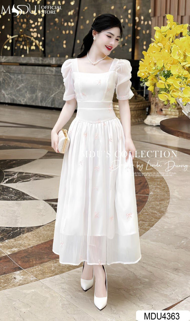 [🛒🇻🇳]Váy Thiết Kế MDU4363 – Màu Trắng Dáng Dài Nơ Thêu Tinh Tế – , SKU – – mdufashion.com 🇻🇳🛒Top1Shop🛒 🇻🇳Top1Vietnam🇻🇳 🛍🛒🇻🇳