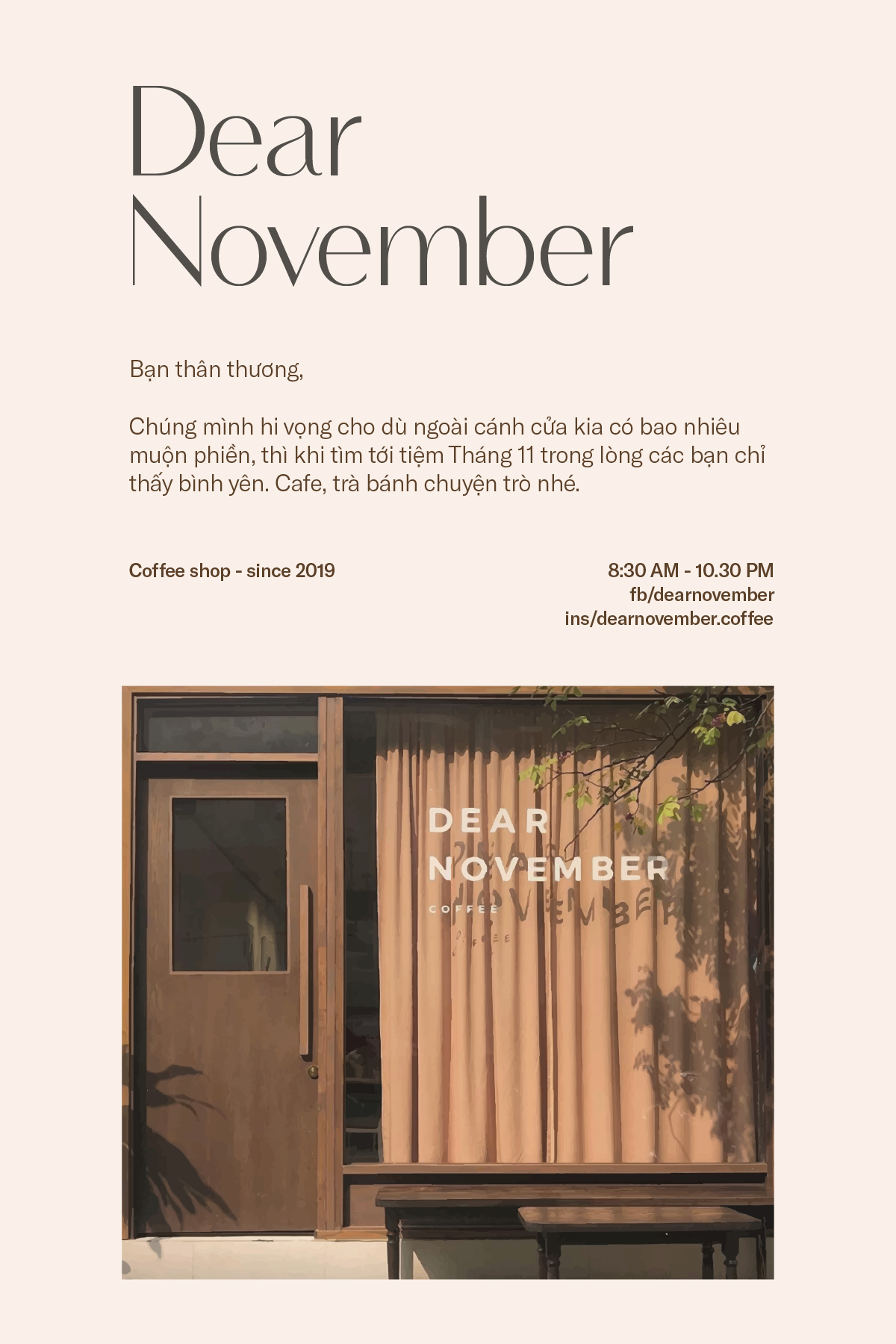 [☕️🇻🇳] Dear November Coffee 🥤 Top1Coffee ☕️ Hà Nội mở cửa trở lại, bạn đã ghé Dear November Coffee thử menu mới chưa? 

Bên cạnh những món best-seller quen thuộc, bọn mình  , shares-6✔️ , likes-47❤️️ , date-2021-10-18 21:34:20🇻🇳🇻🇳🇻🇳📰🆕