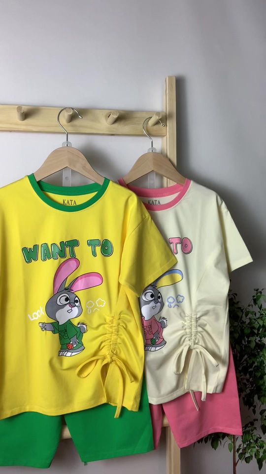 [🆕🇻🇳]  LT’s KID Shop-Chuyên hàng thiết kế cao cấp 🧑‍🧒❤️️👶⭐️ Bộ ngố lửng dây rút thỏ bé gái.     Sẵn size 23-48kg  Màu: Vàng, Sữa, Hồng Mamy xem video shop quay cận mẫu cận chất vải nhé Vải thun cotton 4 chiều chính  , shares-0✔️ , likes-11❤️️ , date-2024-02-27 22:40:59🇻🇳🇻🇳🇻🇳📰🆕