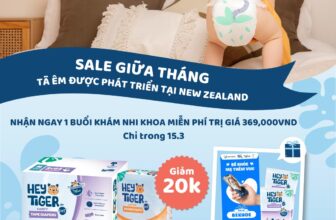 [🆕🇻🇳]  Hey Tiger Vietnam – Tã êm giá mềm thương hiệu đến từ New Zealand 🧑‍🧒❤️️👶⭐️ TÃ ÊM MỀM, QUÀ THÂN THƯƠNG
Sale giữa tháng, tã Hey Tiger dành tặng ba mẹ một buổi tư vấn khám bệnh cho bé MIỄN PHÍ trị giá 369,000VND và 2 gói mẫu thử, ch , shares-0✔️ , likes-3❤️️ , date-2024-03-14 14:00:16🇻🇳🇻🇳🇻🇳📰🆕