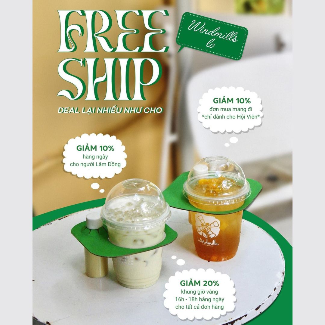[☕️🇻🇳] Windmills Coffee Đà Lạt – Trà sữa Ly Chai 🥤 Top1Coffee ☕️ Deal Xịn – Nước Ngon cho các bạn đây!!!!Dạo này Đà Lạt mưa gió lạnh lẽo quá, Windmills gửi tặng bạn các ưu đãi cho ấm áp ngày  , shares-1✔️ , likes-4❤️️ , date-2024-07-17 20:17:12🇻🇳🇻🇳🇻🇳📰🆕