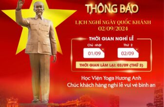 [🆕🇻🇳] Hương Anh Yoga Center 🧘 Top1Yoga 🤸🏻‍♀️  THÔNG BÁO LỊCH NGHỈ LỄ QUỐC KHÁNHHọc viện Yoga Hương Anh trân trọng thông báo đến Quý khách hàng thời gian nghỉ lễ trong dịp Quốc Khánh như sau:Thời , shares-0✔️ , likes-20❤️️ , date-2024-08-28 19:50:13🇻🇳🇻🇳🇻🇳📰🆕