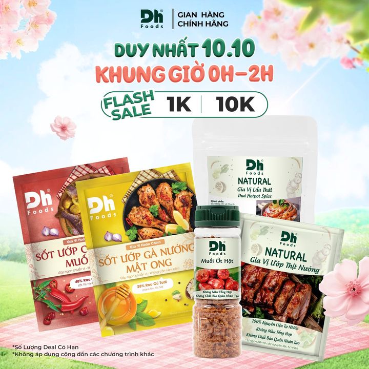 [😋🇻🇳] Dh Foods – ❤ GIA VỊ TỰ NHIÊN – HÀNH TRÌNH ĐI KHẮP VIỆT NAM VÀ VƯƠN RA THẾ GIỚI ❤ 🍔Top1Food 🍜 – BẠN ĐÃ SẴN SÀNG CHO SIÊU DEAL MÙA YÊU THƯƠNG CHƯA?



️🎊 DEAL 1K, 10K SỐ LƯỢ …