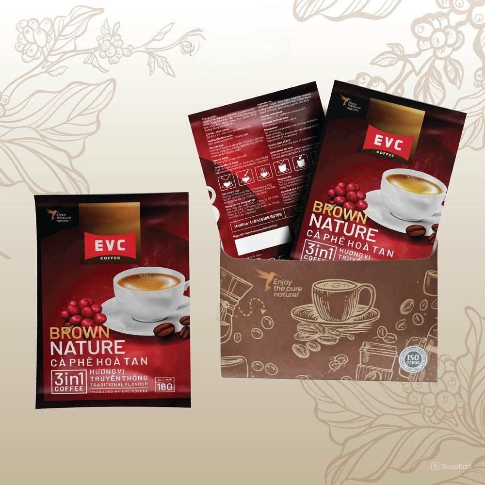 [☕️🇻🇳] EVC Coffee 🥤 Top1Coffee ☕️ EVC Brown Nature là dòng cà phê hòa tan 3in1 với sự hòa quyện của cà phê với đường tự nhiên và sữa. Sản phẩm có hương vị đậm đà, , shares-1✔️ , likes-15❤️️ , date-2024-10-07 14:00:17🇻🇳🇻🇳🇻🇳📰🆕