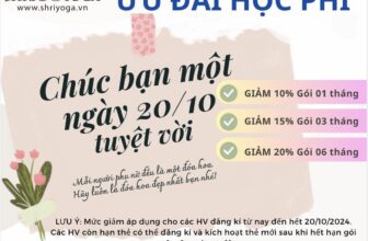 [🆕🇻🇳] Shriyoga – SATCHITANANDA – THỰC TẠI – Ý THỨC – PHÚC LẠC 🧘 Top1Yoga 🧘 ƯU ĐÃI HỌC PHÍ LỚP CỘNG ĐỒNG #Offline VÀ #Online chào mừng Ngày Phụ Nữ Việt Nam 20/10/2024GIẢM  10% cho HV đăng kí gói 1 thángGIẢM  15% cho HV đăng k , shares-1✔️ , likes-5❤️️ , date-2024-10-13 14:34:42🇻🇳🇻🇳🇻🇳📰🆕
