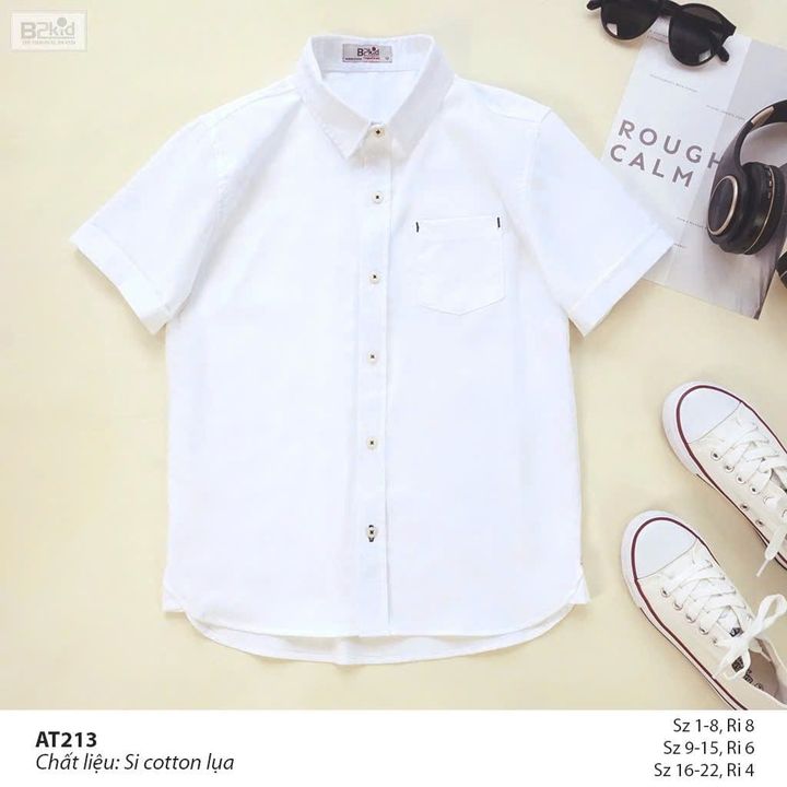 [🙇🇻🇳] B2KID – Chuyên sỉ buôn quần áo trẻ em 😎❤️️⭐️ – ✦𝐁𝟐𝐊𝐈𝐃✦: Chào mẫu sơ mi trắng ngắn tay bé trai AT213🔥SƠ MI TRẮN …