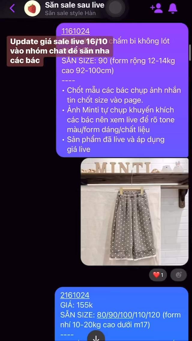 [🆕🇻🇳] Minti Baby and Kids – Korean style – chuyên các sản phẩm QCCC dòng style Hàn/xuất Hàn 🧑‍🧒❤️️👶⭐️ Tham gia nhóm chat nhà Minti để săn sale hàng QCCC cho các con 
 , shares-0✔️ , likes-0❤️️ , date-2024-10-15 21:29:41🇻🇳🇻🇳🇻🇳📰🆕