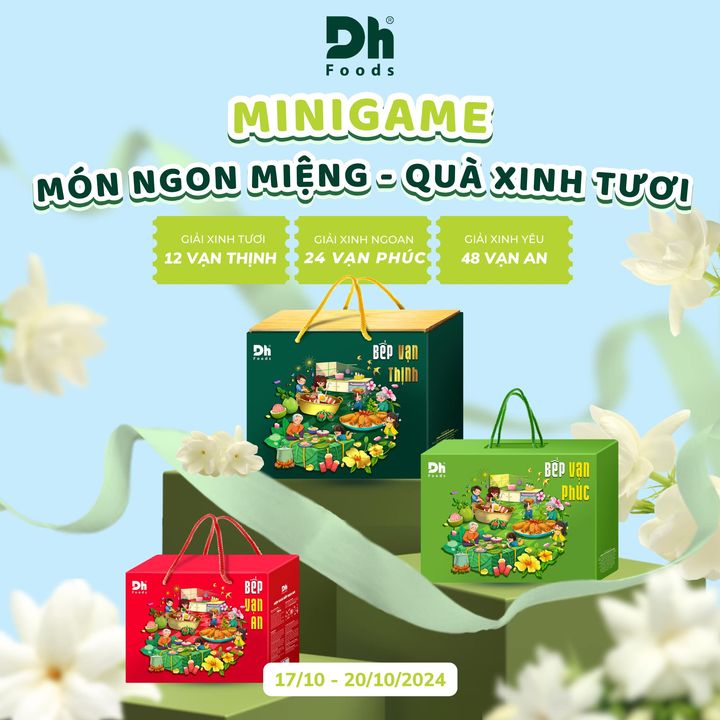 [🆕🇻🇳] Dh Foods – ❤ GIA VỊ TỰ NHIÊN – HÀNH TRÌNH ĐI KHẮP VIỆT NAM VÀ VƯƠN RA THẾ GIỚI ❤ 🍔 Top1Food 🍜  MINIGAME MÓN NGON MIỆNG – QUÀ XINH TƯƠI 

Nhân dịp “Song hỷ”, 19/10 – Ngày thành lập Dh Foods và 20/10 – Ngày Phụ nữ Việt Nam, Dh Foods mang đến chiếc Min , shares-774✔️ , likes-15K❤️️ , date-2024-10-17 01:01:02🇻🇳🇻🇳🇻🇳📰🆕
