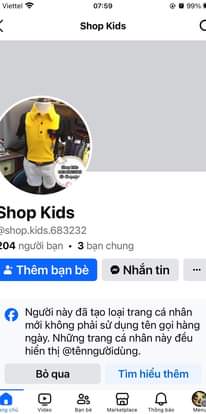 [🆕🇻🇳] Shop Kids – Shop quần áo – phụ kiện thời trang cho bé 🧑‍🧒❤️️👶⭐️ Cảnh báo 
 Trang lập như thế này là lừa đảo nhé, trang này sẽ đi nhắn tin và kết bạn với mn để lừa đảo, mn chú ý cảnh giác ạ
 , shares-0✔️ , likes-0❤️️ , date-🇻🇳🇻🇳🇻🇳📰🆕