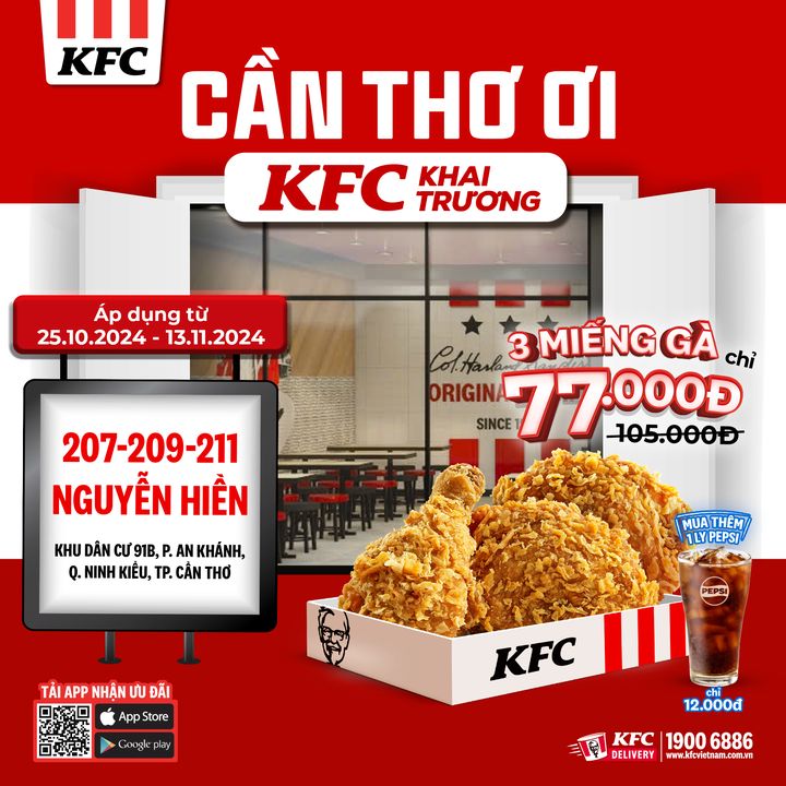 [🍗🇻🇳] KFC Vietnam 🍔Top1Food 🍗 – “Cần Thơ gạo trắng nước trongAi đi đến đó lòng không muốn về”…