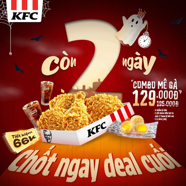 [🍗🇻🇳] KFC Vietnam 🍔Top1Food 🍗 – CÒN 2 NGÀYCHỐT NGAY DEAL CUỐI 👻🎃 Halloween khép lại, Ma Gề tung chiêu, ch …