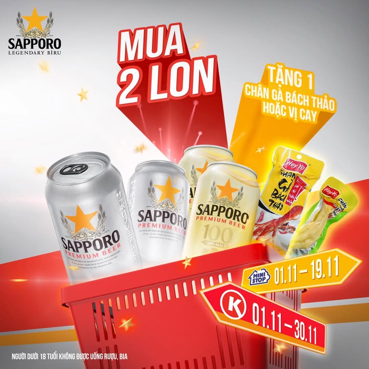[🥂🇻🇳] Sapporo Vietnam 🍹 Top1Drink 🍻 – MUA BIA VỊ TUYỆT TÁC, TẶNG CHÂN GÀ BÁCH THẢO CAY NGON “HẾT BÀI” 🍺😝🎉 …